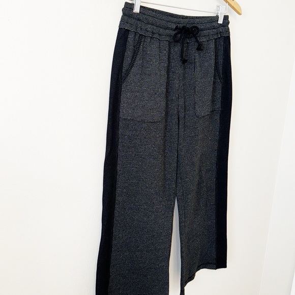 The Greii “Boutique” The Meg Pant Black/Grey Wide Leg Crop NWT Size Medium - Picture 2 of 7